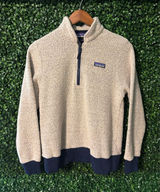 Patagonia Woolyester Fleece 1/4 Zip Jacket Womens Small Oatmeal Beige Wool Poly Photo 0