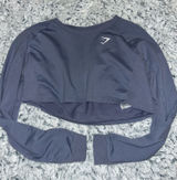 Cotton Purple Gymshark Workout Lounge Cropped Top Photo 0