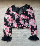 Free People Daphne Floral Lace Blouse NWT Small Photo 0