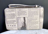 NWT Coach Large Corner Zip Wristlet in Vintage Newspaper Print Photo 0