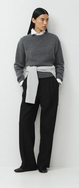 Wilfred Aritzia The Effortless Pant Eversential Black High Rise Wide Leg Size 2 Photo 0