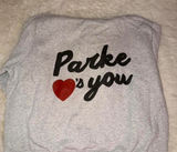 Parke Hoodie "Parke <3 You" NEW Size XXL Valentine's‎ day Photo 0