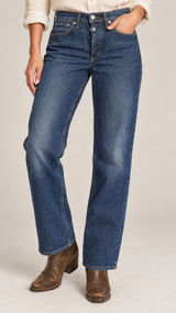 Rag & Bone Women's Straight Leg Jeans Size 23 Stone Wash 100% Cotton Button Photo 0