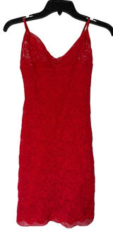 Victoria's Secret Vintage Red Floral Lace Chemise Slip Dress V-Neck Mini Medium‎ Photo 0