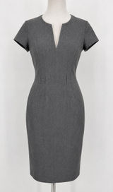 Ralph Lauren Black Label Wool Sheath Dress Size 4 Gray Workwear Minimalist Chic Photo 0