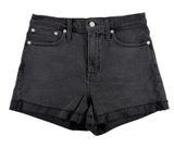 Madewell High-Rise Denim Shorts Black Size 26 K6156 Rolled Hem Comfort Stretch Photo 0
