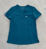 FIGS Caribbean Blue Scrub Top Photo 0