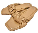 Marc Fisher Sandals Size‎ 8.5 Tan Square Open Toe Knot Detail Photo 0