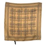 Vintage Christian Dior Silk Scarf 15” Square Geometric Brown Orange Made France Photo 0
