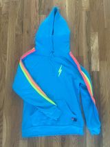 RARE Aviator Nation Bolt Stitch 5 Stripe Hoodie Photo 0
