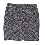 Express Womens Black White Herringbone Pencil Skirt Size 6‎ Cotton Blend Career Photo 0