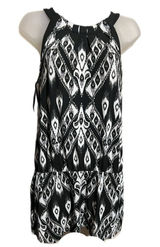 White House | Black Market Drop Waist Sleeveless Summer Dress Tie Neck Blouson Size‎ S W Pockets Photo 0