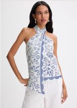 Lauren Ralph Lauren Sleeveless Linen Halter Photo 0