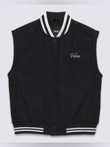 NEW Vans Piper Stadium Vest Black Wool Blend Varsity Bomber‎ Preppy Streetwear Photo 0