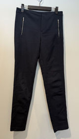 Zara Dress Pants Women XS Navy Work Office Career Cotton Stretch Travel Business Photo 0