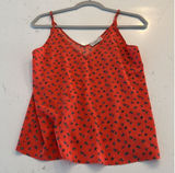 Abercrombie and Fitch Orange Butterfly Print Cami Tank Top Size Small Photo 0