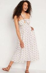 Old Navy Fit & Flare Keyhole Halter Maxi Dress Photo 0