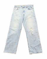Levis Premium Ribcage Straight Ankle Jeans Womens 32x27 High Rise Light Wash Photo 0