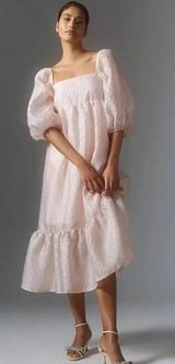 Anthropologie Dress pink puff sleeve Photo 0