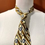 Mr. Eddie Wilmette Zanzara Men's Silk Tie Vintage Geometric Multicolor Necktie Photo 0