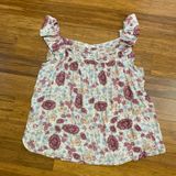 Maurices‎ Womens Floral Ruffle Sleeve Smocked Top Blouse Lightweight Size Large Photo 0
