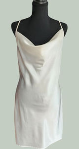 H&M Divided Cream Cowl Neck Strappy Open Back Slip Dress‎ L Photo 0