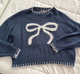 The Pants Store Blue Bow Sweater Photo 0