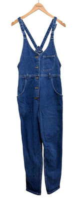 Vintage Lee Denim Overalls Medium Wash Button Front Made in USA‎ Size 7 76401-07 Photo 0