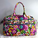 Vera Bradley Large Weekend Va Va Bloom Tote Shoulder Bag Photo 0