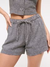 NEW Abercrombie Gingham Black & White Shorts Photo 0