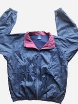 Port Authority Navy Bomber Jacket with Burgundy Collar Photo 0