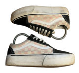VANS Old Skool‎ Black/Pink Checkerboard Platform Canvas Suede Sneakers M4.5/W6 Photo 0