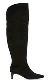 NWT WORTHINGTON Palmetto Valto‎ Faux Suede Over the Knee Black Boots Size 6 New Photo 0