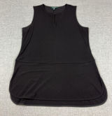 Lauren Ralph Lauren Tank Tunic Womens L Black Round Neck Sleeveless Jersey Top Photo 0