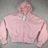 Women's Wilo The Label Wellness Club Crop Zip Hoodie Pink Size Small Photo 0