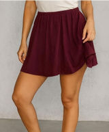 Brandy Melville Mini Skirt Womens Small Maroon Excellent Skater‎ Faux Suede Photo 0