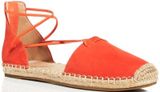 Eileen Fisher Lace Espadrilles Leather Sandals Closed Toe Tangelo Orange 6 Photo 0