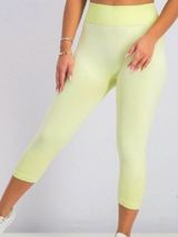 NEW BALANCE X J. CREW Seamless Crop Leggings in Neon Yellow - Size M - NWT NEW Photo 0