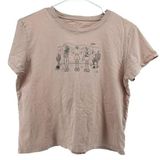 American Eagle Alien Tourist T-Shirt Desert Cactus Crewneck Short Sleeve Pink S Photo 0