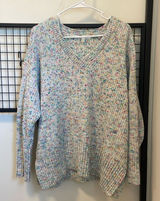 NWOT | Seven7 women’s multicolored plush sweater‎ — XL Photo 0