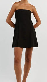 NWT‎ DISHH Rowan Black Strapless Mini Dress Size 6 Photo 0