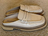 Free People Lilith Loafer Mules Cream Crocodile Print Women’s Size 40 Photo 0