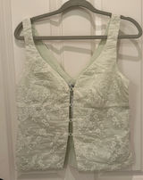 Elegant Lace Embroidered Tank Top Green Size M Photo 0