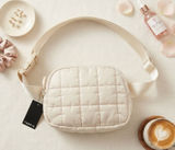 Torrid Quilted Belt Bag Off White Puffer Waist Pack Crossbody 43690450 NEW‎ Photo 0
