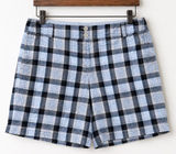 NY&Co‎ Manhattan Shorts Womens 16 Plaid Chino Tailored Zip Button Work Photo 0