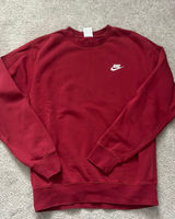 Nike Crewneck Sweatshirt Women’s Burgundy Pullover Oversized Photo 0