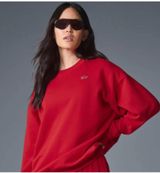 Alo Accolade Crewneck Pullover - Bold Red Photo 0