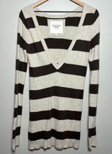 VTG Y2K‎ 2000s Abercrombie & Fitch Women Sweater Striped V-Neck Rabbit Hair Photo 0