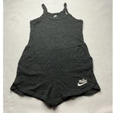 Nike Sportswear Gym Vintage Romper Dark Grey Heather‎ Small CJ1694-010 Photo 0