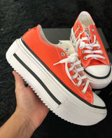 CONVERSE Ctas Lift Double Stack OX orange platform shoes sneakers women’s 7 new Photo 0
